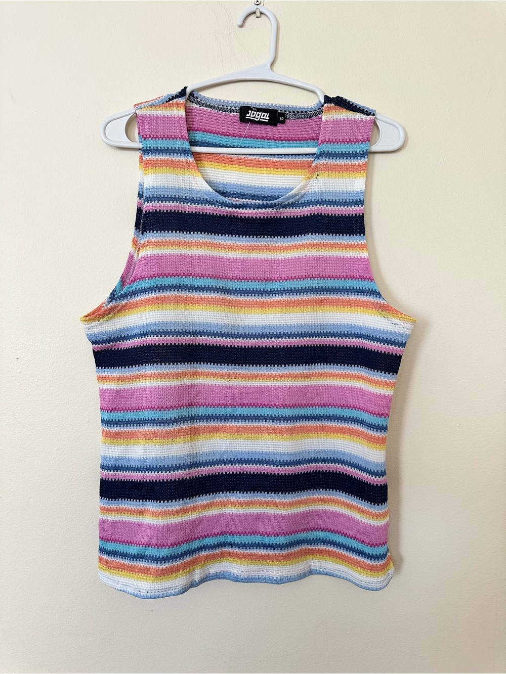 Jogal Multicolor Stripe Knit Tank Top | Small